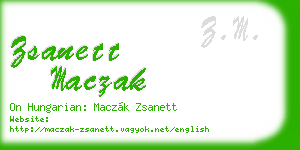 zsanett maczak business card