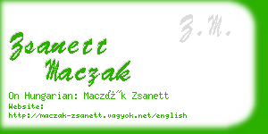 zsanett maczak business card